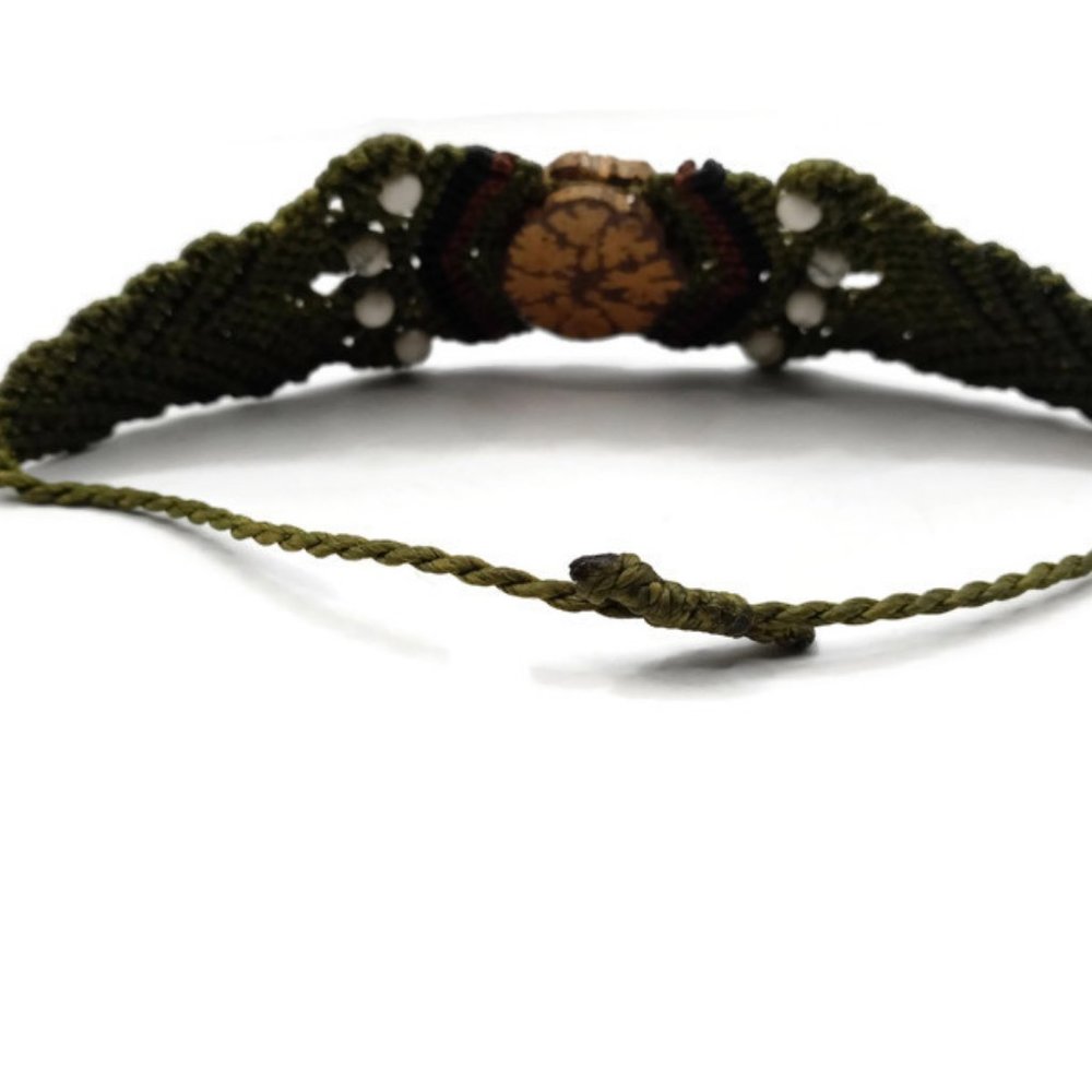 Peruvian Bracelet Woven In Macrame Thread And Aya… - image 3